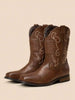 Men's Western Cowboy Boots European And American Style High-Top Leather Boots